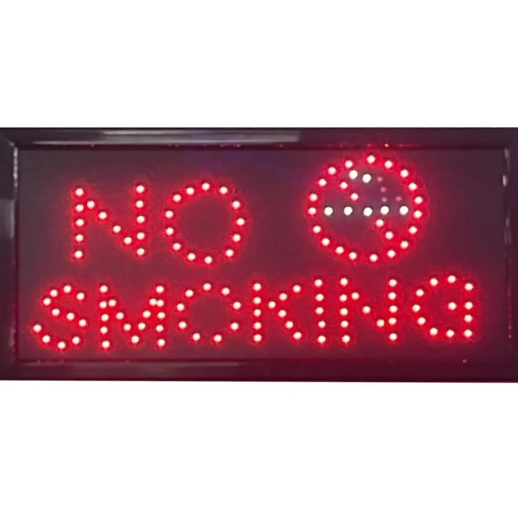INSEGNA LUMINOSA LED X LOCALE COMMERCIALE CON SCRITTA NO SMOKING VIETATO FUMARE