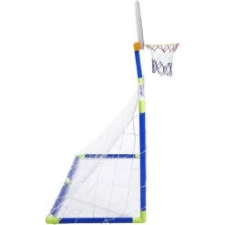 INSIEME SPORT DI PALLACANESTRO CALCIO PIEGHEVOLE PORTATILE BAMBINI POMPA REGALO