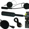 INTERFONO BLUETOOTH IMPERMEABILE PER CASCO MOTO MP3 BT MICROFONO AURICOLARI