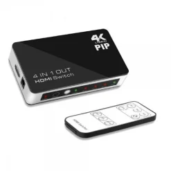 INTERRUTTORE HDMI SWITCHER SWITCH HUB 4K ULTRA HD 4 INPUT 1 OUTPUT PIP VK-401P
