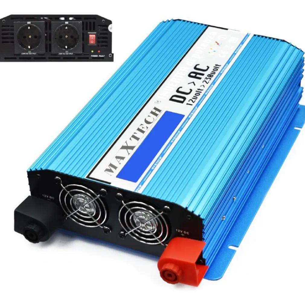 INVERTER DI POTENZA 5000 WATT ONDA SINUSOIDALE DA 12V A 230V AUTO HN5000-12V