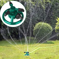 IRRIGATORE DA GIARDINO SPRUZZATORE PRATO SU BASE PUNTALE 3 BRACCIA 360° ANNAFFIA