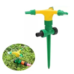 IRRIGATORE GIARDINO SPRUZZATORE PRATO PICCHETTO PUNTALE 3 BRACCIA 360° ANNAFFIA
