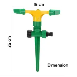 IRRIGATORE GIARDINO SPRUZZATORE PRATO PICCHETTO PUNTALE 3 BRACCIA 360° ANNAFFIA