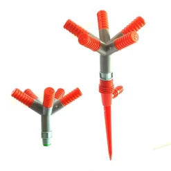 IRRIGATORE GIARDINO SPRUZZATORE PRATO PICCHETTO PUNTALE 5 BRACCI 360° ROTANTE