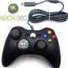 JOYSTICK JOYPAD CONTROLLER NERO PER XBOX 360 X360 CON CAVO FILO USB COMPATIBILE