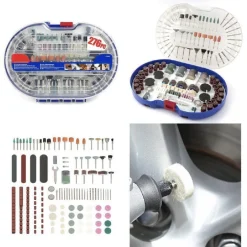 KIT 276 ACCESSORI MINI TRAPANO DREMEL PUNTE PER LUCIDARE LEVIGARE IN VALIGETTA