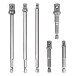 KIT 6 ADATTATORI CHIAVI A BUSSOLA QUADRATE IMPATTO PERCUSSIONE 1/4-3/8-1/2" 96033