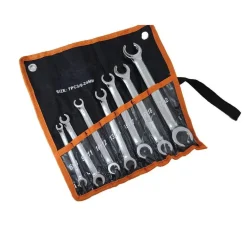 KIT 7 CHIAVI APERTE RACCORDI FRENI 6X8 9X11 10X12 13X14 15X17 16X18 22X24 MM