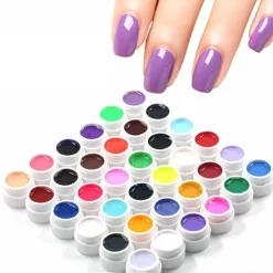 KIT 36 COLOR GEL UV COLORATI LIDAN PER RICOSTRUZIONE UNGHIE NAIL ART PURE POLISH