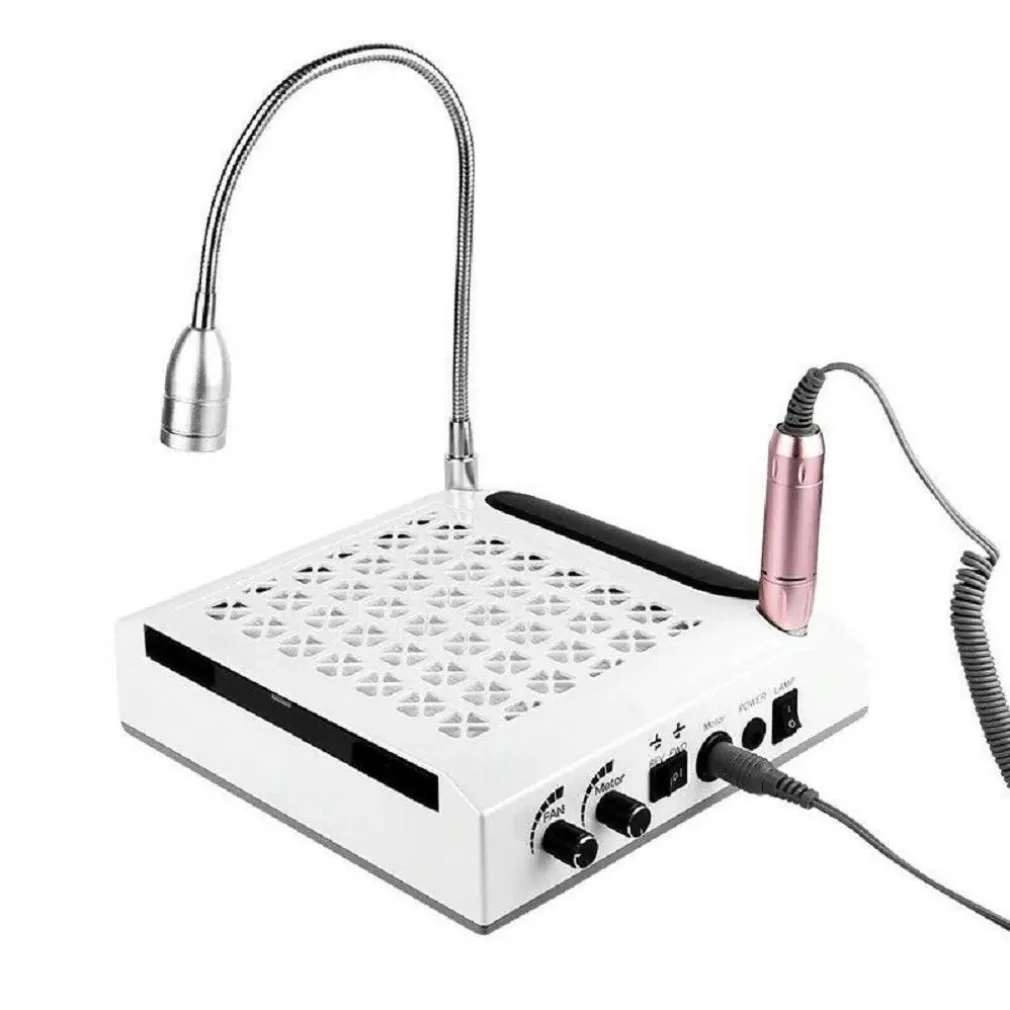 KIT 4 IN 1 ESTETISTA ASPIRATORE FRESA LAMPADA MANICURE PEDICURE NAIL ART UNGHIE