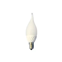 KIT 10 LAMPADINE COLPO DI VENTO VETRO OPACO ATTACCO E14 4W LUCE BIANCO CALDO