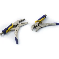 KIT 2 MINI PINZE PINZA GRIP BECCO CURVO LUNGA MORSETTO AUTOBLOCCANTE A SCATTO