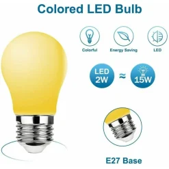 KIT 10 PEZZI LAMPADINA LED ABS ACRILICO 220 LM LUCE CALDA COLORATA FILAMENTO E27