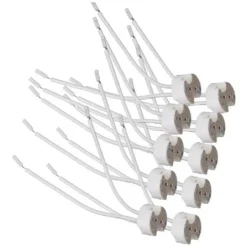 KIT 10 PEZZI PORTALAMPADA IN CERAMICA PER FARETTI ATTACCO MR16 GU5.3 12V YL106-10