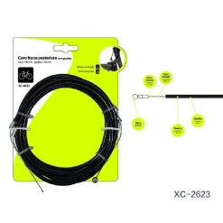 KIT 2 PZ CAVO FILO FRENO CON GUAINA POSTERIORE UNIVERSALE PER BICICLETTA XC-2623