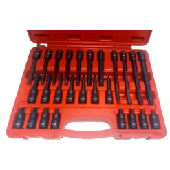 KIT 26 PZ INSERTI INSERTO TORX CHIAVI BUSSOLA 1/2 LUNGHE AUTO MECCANICO FS-43612