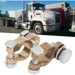 KIT 2 PZ MORSETTO CONNETTORE TERMINALE BATTERIA AUTOCARRI AUTO 300A VITE SINGOLA