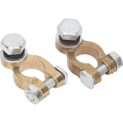KIT 2 PZ MORSETTO CONNETTORE TERMINALE BATTERIA AUTOCARRI AUTO 300A VITE SINGOLA