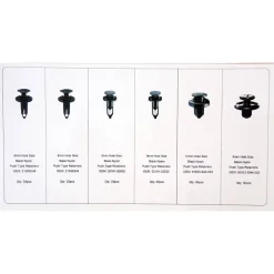 KIT 200 PZ PLASTICA TRIM CLIP RIVETTI CLIP FERMI DI SPINTA PER AUTO PARAURTI