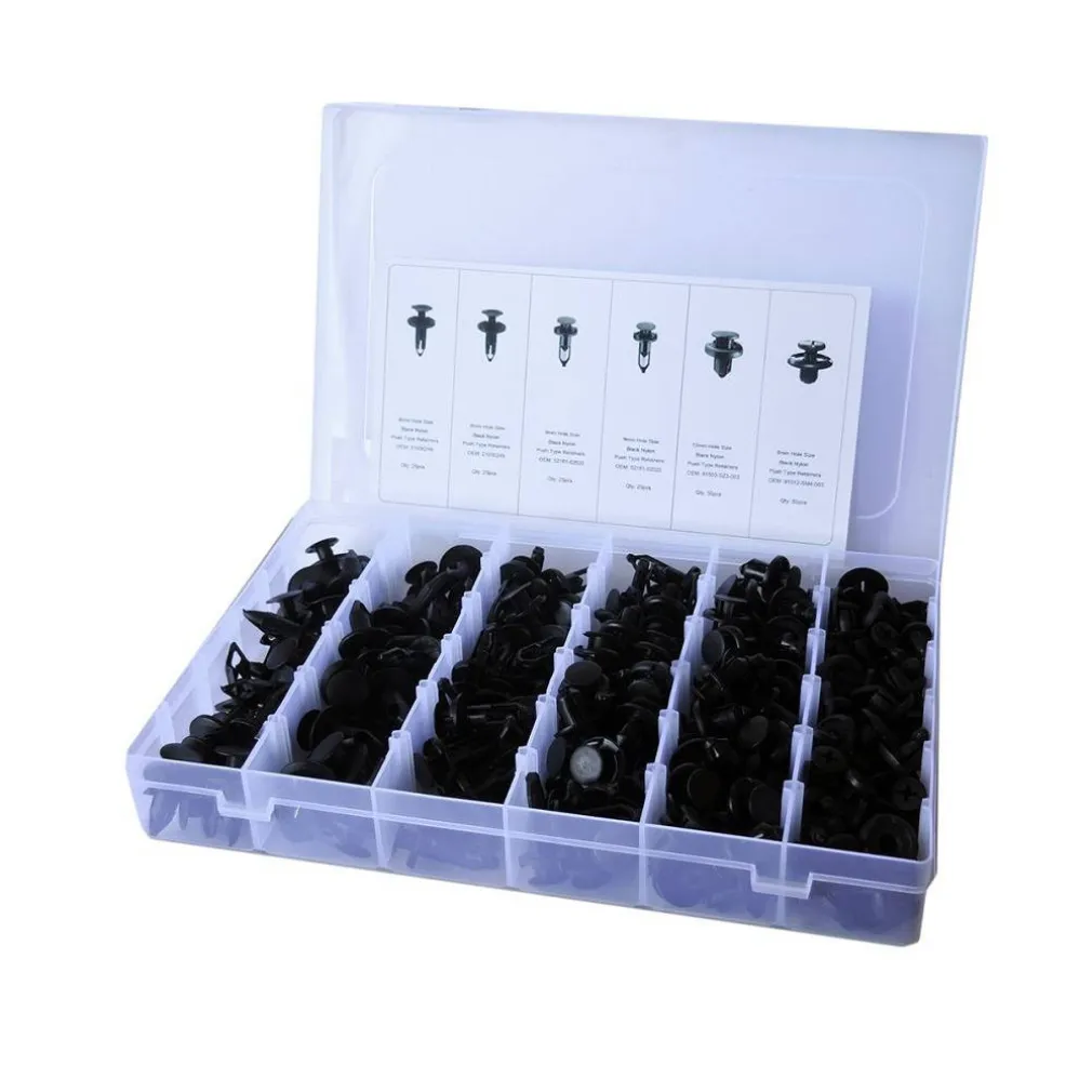 KIT 200 PZ PLASTICA TRIM CLIP RIVETTI CLIP FERMI DI SPINTA PER AUTO PARAURTI