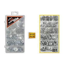 KIT 900 RONDELLE PIATTE PER VITI 6 MISURE DIVERSE SPESSORI DISTANZIATORI BULLONI