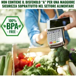 KIT 10 ROTOLI POS IN CARTA TERMICA 57MMX20MT UNIVERSALI COMPATIBILI CON DISPOSITIVI POS