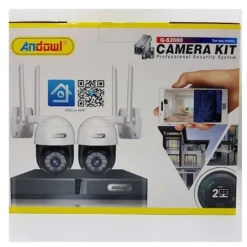 KIT 2 TELECAMERE WI-FI PTZ 4K CON REGISTRATORE NVR SISTEMA DI SICUREZZA Q-S2000