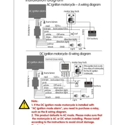 KIT ANTIFURTO ALLARME PER MOTO UNIVERSALE CON SIRENA DA 125DB CODE TELECOMANDO