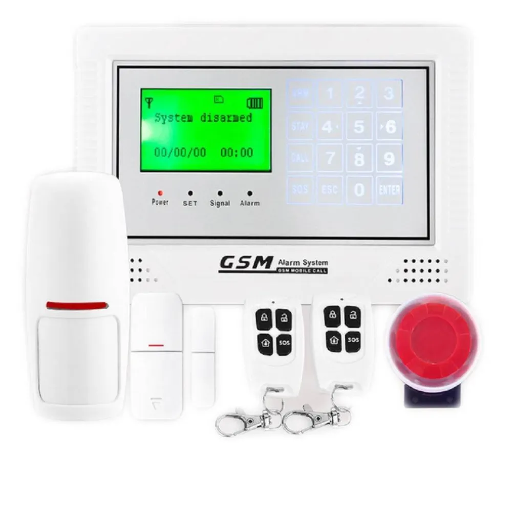 KIT ANTIFURTO CASA ALLARME DISPLAY TOUCH SCREEN COMBINATORE GSM WIRELESS APP