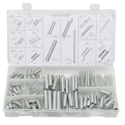 KIT ASSORTIMENTO SET MOLLE A COMPRESSIONE A TRAZIONE BOX 200 PEZZI VARIE MISURE