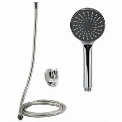KIT BAGNO DOCCETTA DOCCINO SOFFIONE DOCCIA CON LACCIO 1,8MT STAFFA 69104 ROTONDO