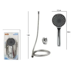 KIT BAGNO DOCCETTA DOCCINO SOFFIONE DOCCIA CON LACCIO 1,8MT STAFFA 69104 ROTONDO