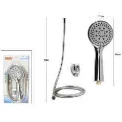KIT BAGNO DOCCETTA DOCCINO SOFFIONE DOCCIA TONDO CON LACCIO 1,8 MT STAFFA 69069
