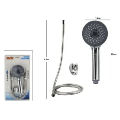 KIT BAGNO DOCCETTA DOCCINO ROTONDO SOFFIONE DOCCIA CON LACCIO 1,8MT STAFFA 69092