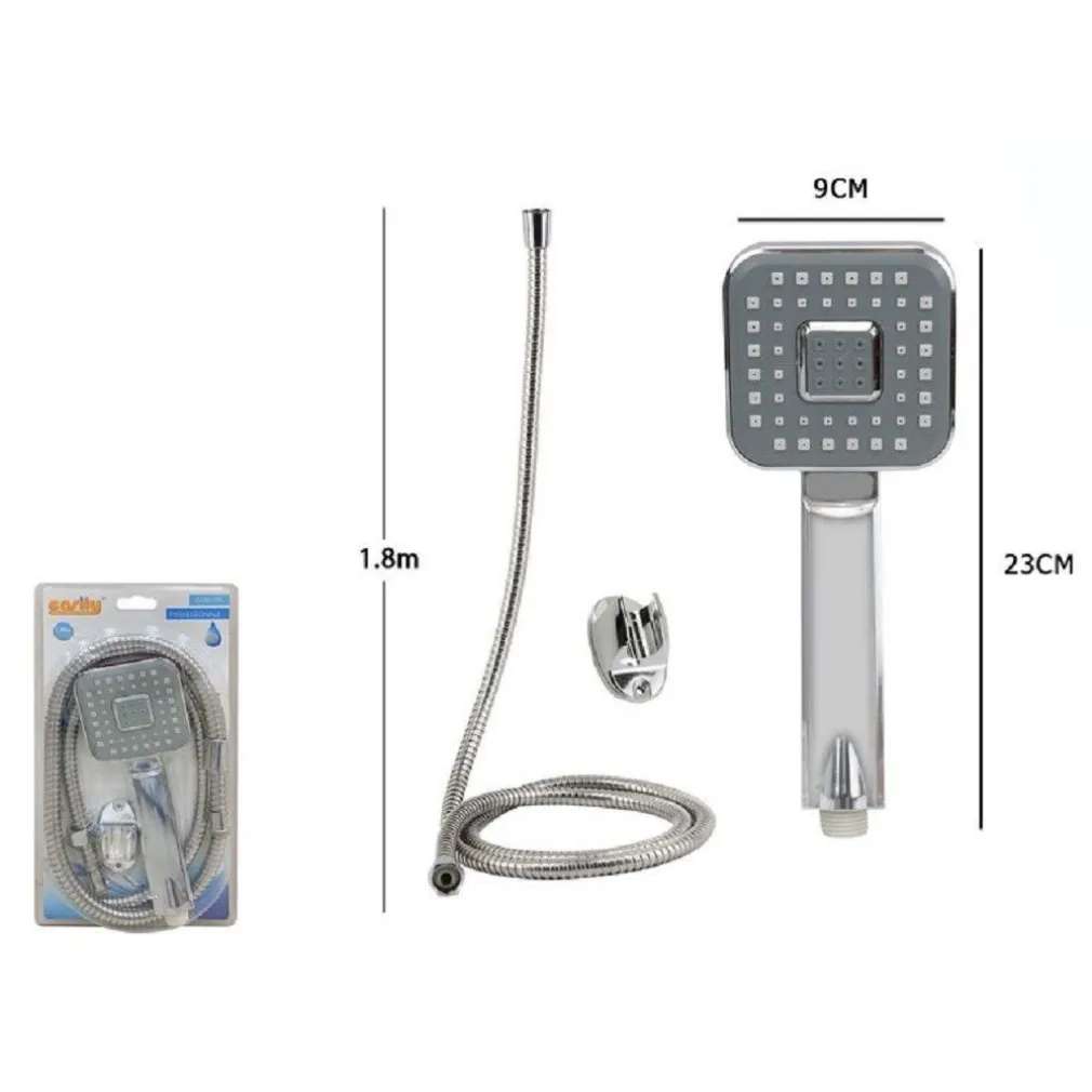 KIT BAGNO DOCCETTA DOCCINO SOFFIONE DOCCIA QUADRATO LACCIO 1,8 MT STAFFA 59167