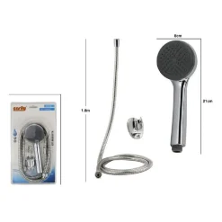 KIT BAGNO DOCCETTA TONDA DOCCINO SOFFIONE DOCCIA CON LACCIO 1,8 MT STAFFA 69102