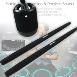 KIT BATTERIA WIRELESS VIRTUALE Q-GU2 BACCHETTE ALTOPARLANTE PORTATILE BLUETOOTH