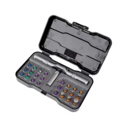 KIT CACCIAVITI A CRICCHETTO 24IN1 DI PRECISIONE CON 24 PUNTE MANICO RIMOVIBILE RIPARAZIONI