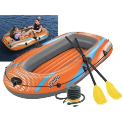 KIT CANOTTO GONFIABILE 196X106CM KONDOR ELITE 2000 CON REMI POMPA A PEDALE 61141