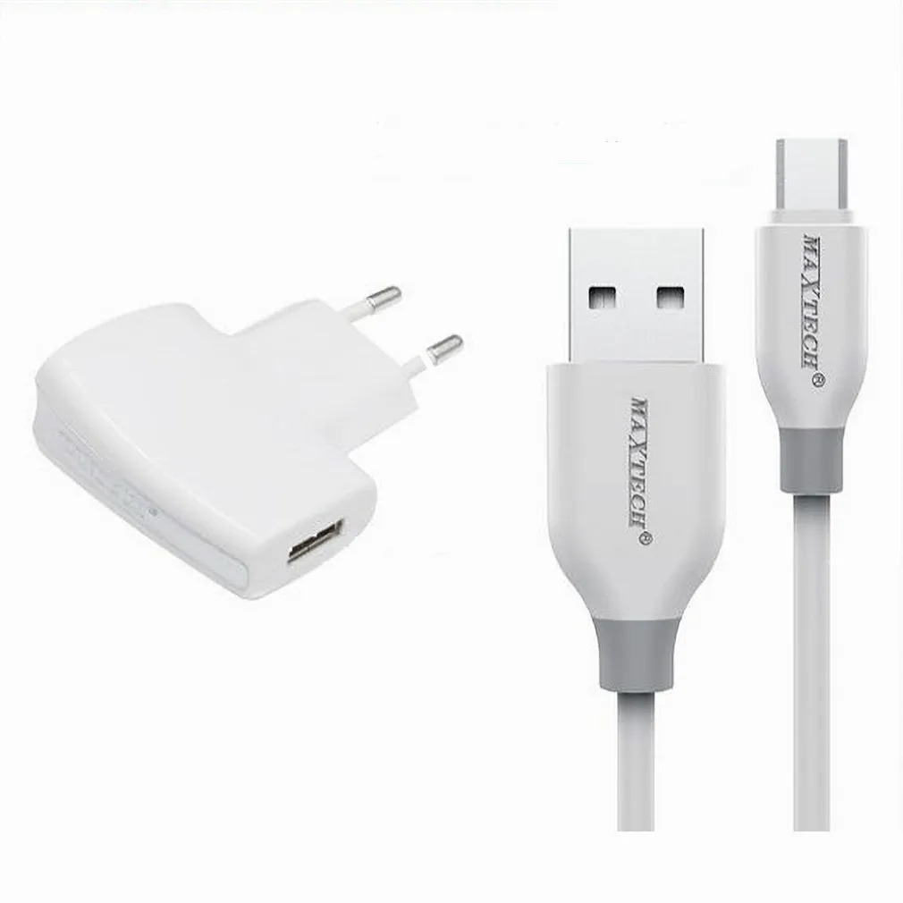 KIT CARICABATTERIA ADATTATORE DI RICARICA CON CAVO MICRO USB 1MT MAXTECH CA-S036