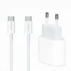 KIT CARICABATTERIA CARICATORE CAVO 1 MT TYPE-C PD 20 WATT 3A SMARTPHONE CA-S053