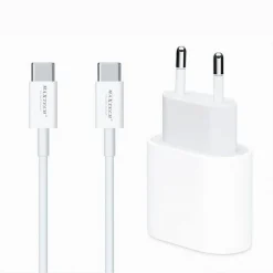 KIT CARICABATTERIA CARICATORE CAVO 1 MT TYPE-C PD 20 WATT 3A SMARTPHONE CA-S053