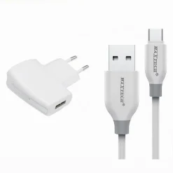 KIT CARICABATTERIE CARICATORE RICAMBIO 10W CAVO TYPE-C 2.1A 1MT MAXTECH CA-S037