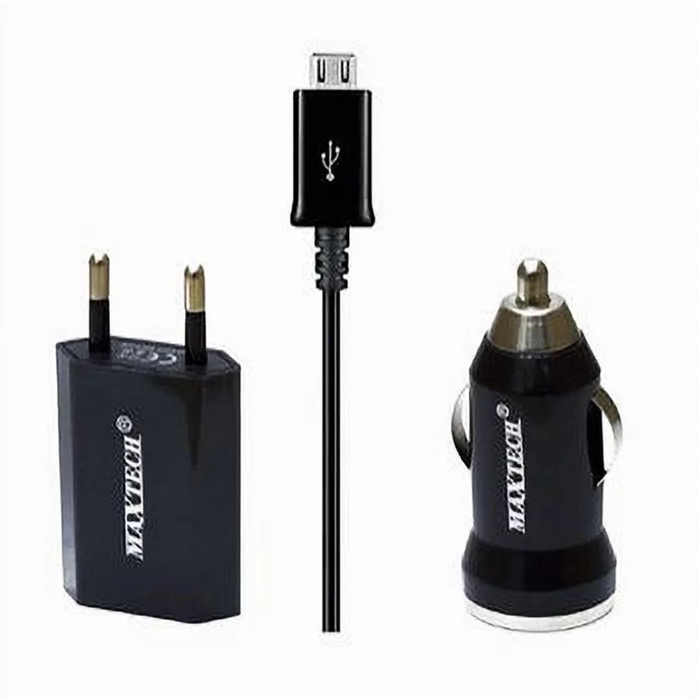 KIT CARICABATTERIE PER SAMSUNG GALAXY UNIVERSALE CASA AUTO CAVO MICRO MAXTECH MS-T001