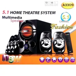 KIT CASSE ACUSTICHE A3309 SISTEMA ALTOPARLANTI DOLBY SURROUND 5.1 USB HD TV PC
