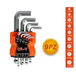 KIT CHIAVE ESAGONALE BALL END 2 IN 1 SALVASPAZIO 9 PZ FAI DA TE FERRAMENTA 91723