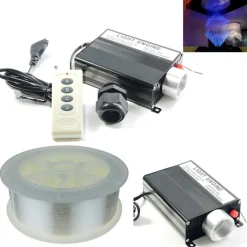 KIT CIELO STELLATO LED MULTICOLORE 16W + ROTOLO DA 1500MT FIBRA OTTICA 16 COLORI