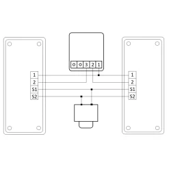 KIT CITOFONO BIFAMILIARE APRIPORTA CANCELLO 4 FILI DUE CORNETTE