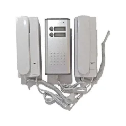 KIT CITOFONO BIFAMILIARE APRIPORTA CANCELLO 2 FILI DUE CORNETTE